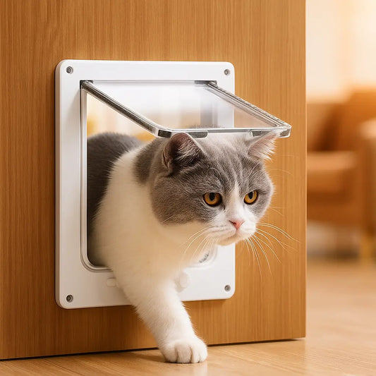 Katzenklappe mit 4-Wege-Verriegelung | Leise, Sicher & Einfach zu Montieren