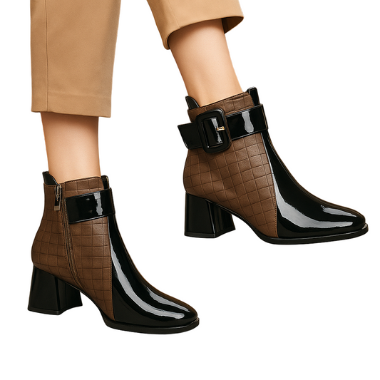 Sarit - Botines De Cuero Con Hebilla