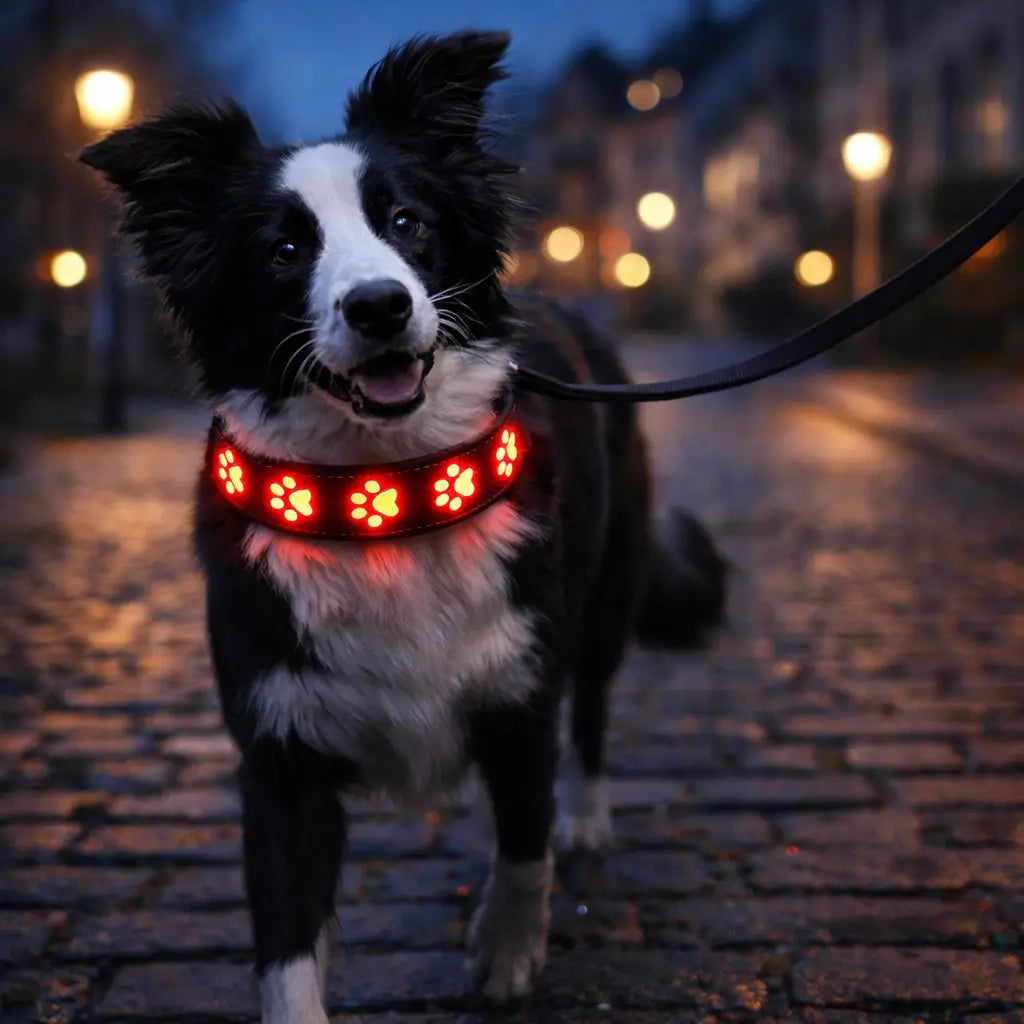 LED Hundehalsband für Sichtbarkeit bei Nacht & Dunkelheit