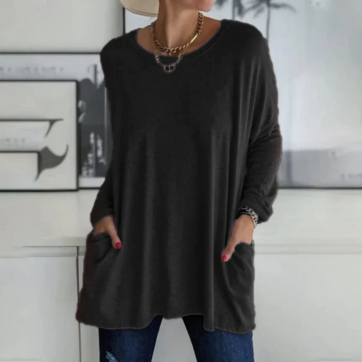 Rosamonde | Oversize Sweater For Women | Practical Pockets