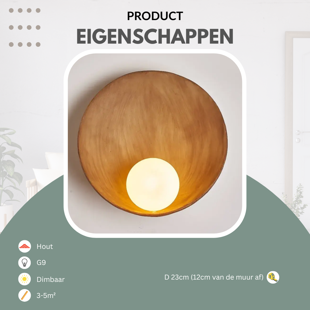 Wabi Sabi wandlamp Japanse stijl | Rustica