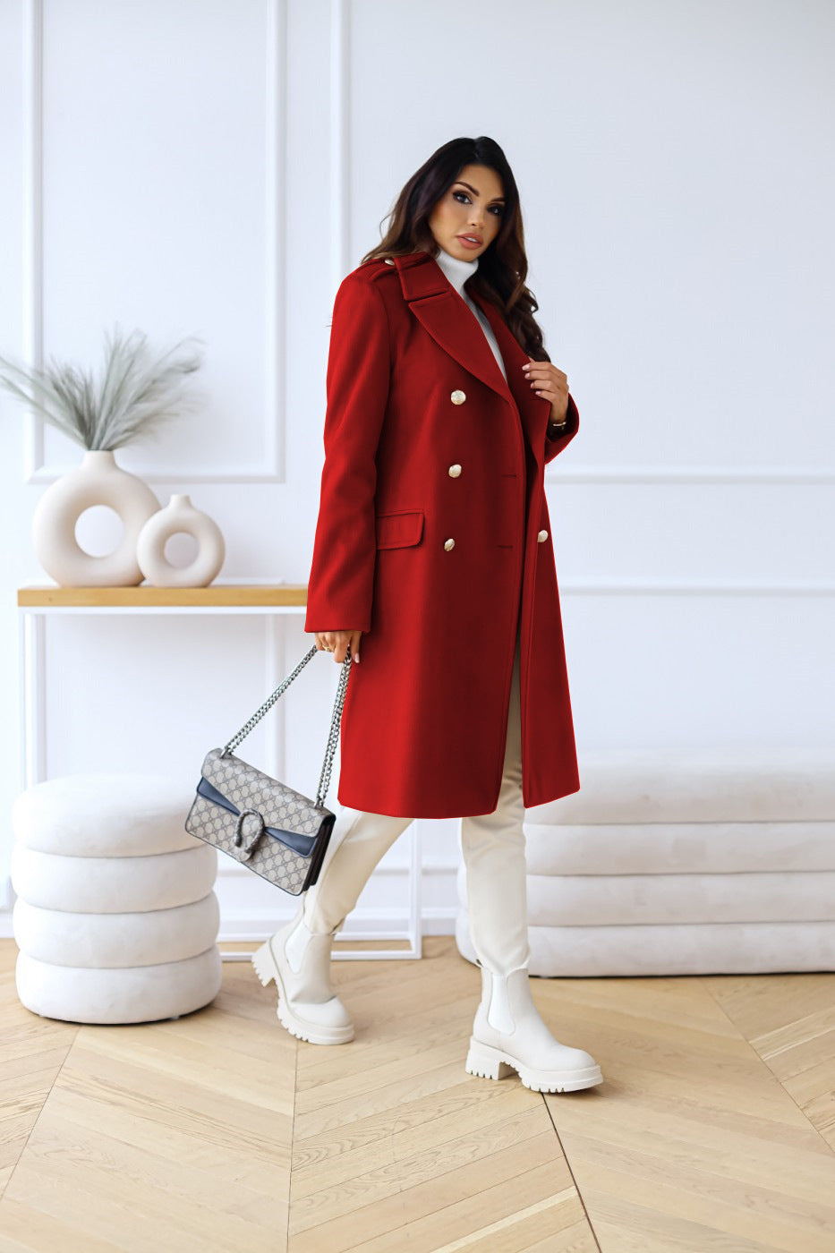 Noor | Double-breasted Women's Coat in Classic Style