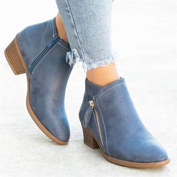 Maeve Bottes Femme à Plateforme en Daim – Cuir Élégant, Confort Optimal & Fermeture Zip Latérale Pratique