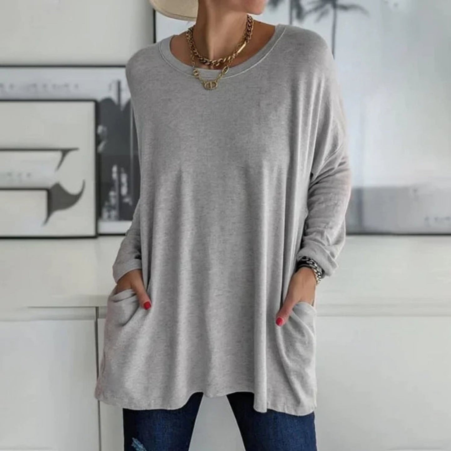 Rosamonde | Oversize Sweater For Women | Practical Pockets