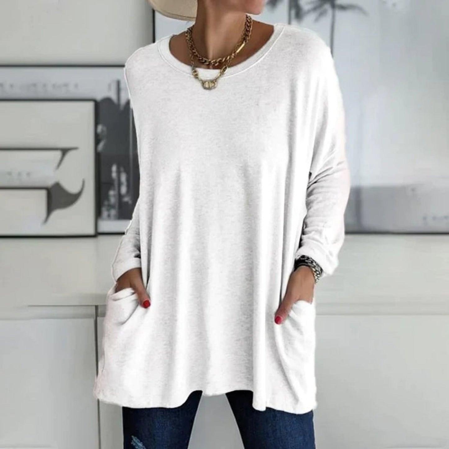 Rosamonde | Oversize Sweater For Women | Practical Pockets