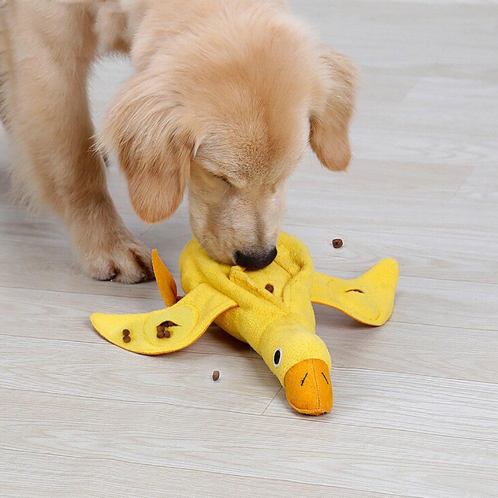 Interactive Treat Dispensing Duck Dog Toy