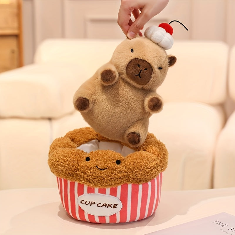 CuteCapybara – Schattige Pluche Knuffel 2-in-1 Croissant & Ananasbrood