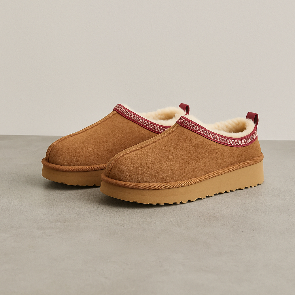 Warme Platform Pantoffels met Pluche Voering