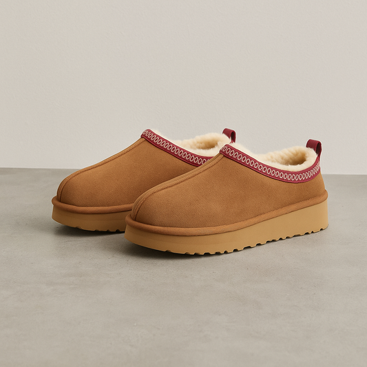 Warme Platform Pantoffels met Pluche Voering