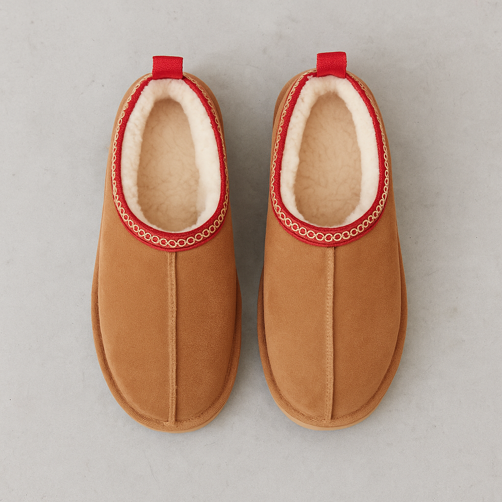 Warme Platform Pantoffels met Pluche Voering