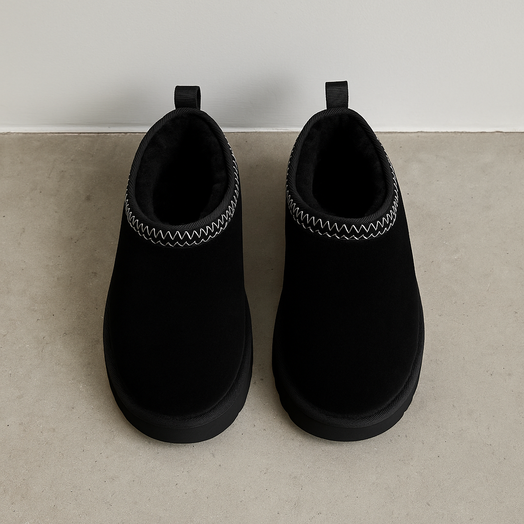 Warme Platform Pantoffels met Pluche Voering