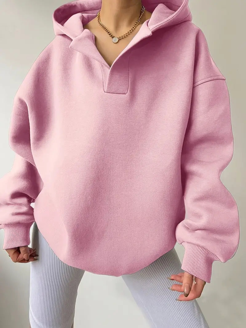 Nayeli Sweat Femme – Sweat à Capuche Ample Uni & Confortable pour un Style Décontracté Automne/Hiver