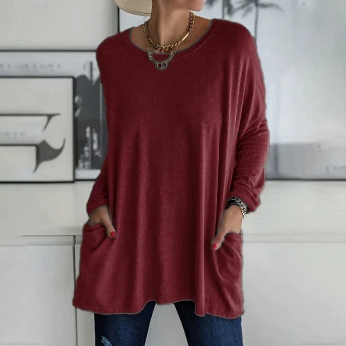 Rosamonde | Oversize Sweater For Women | Practical Pockets