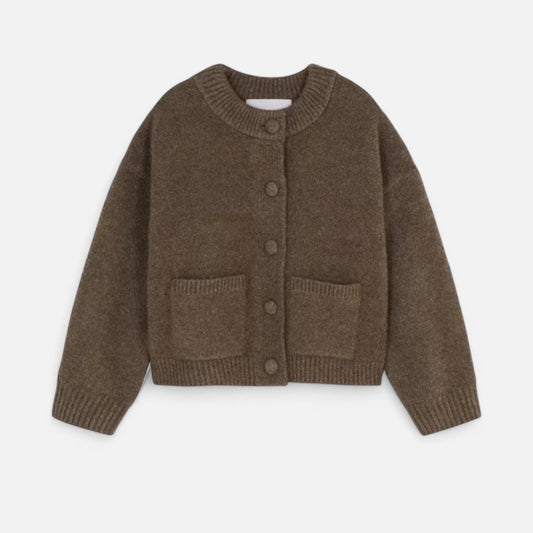 Femurea | Women’s Knitted Cardigan – Button-Up with Pockets