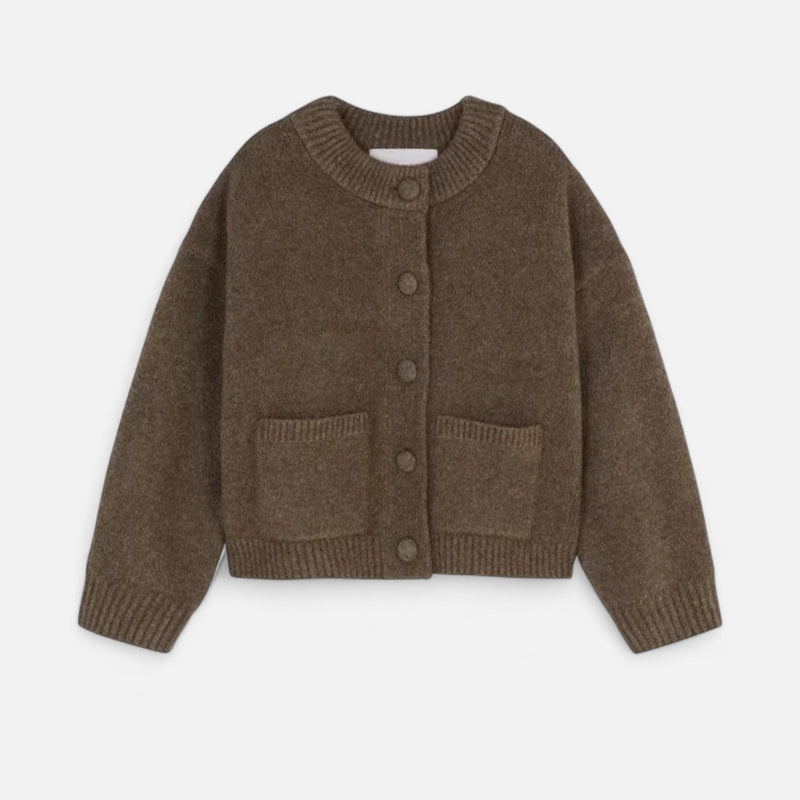 Femurea | Women’s Knitted Cardigan – Button-Up with Pockets