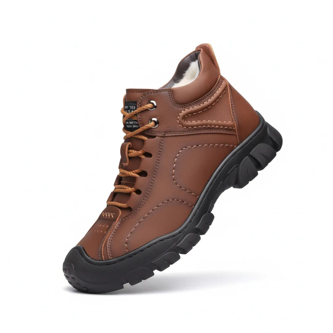 Heren Winterboots – Warme Gevoerde Wandelschoenen met Antislip Zool