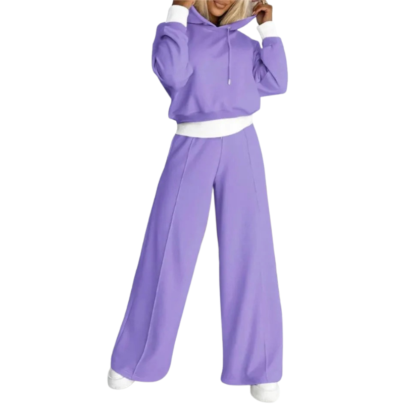 Delma | Trendy Ladies Lounge Set | Relaxed Fit | Hoodie And Pants With Drawstring