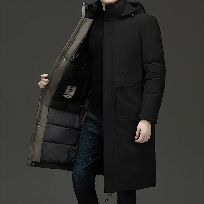 Julien – Long manteau d’hiver chaud à capuche homme