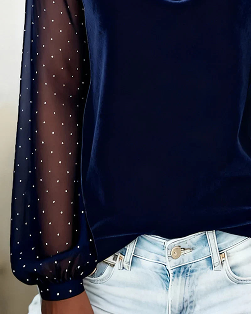Adriana | Blusa con cuello drapeado
