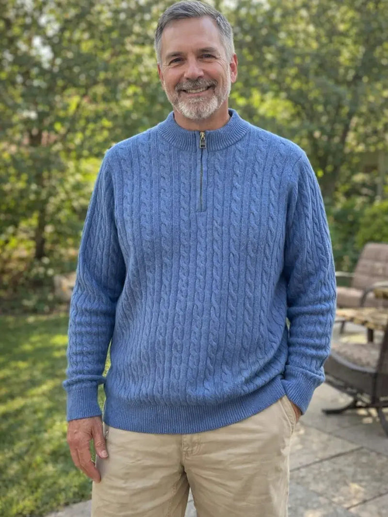 De Veneto – Kasjmieren Half-Zip Cardigan Rafello&Co