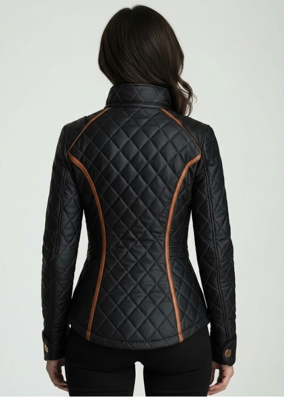 Nandini - Chaqueta Acolchada con Acolchado de Diamantes