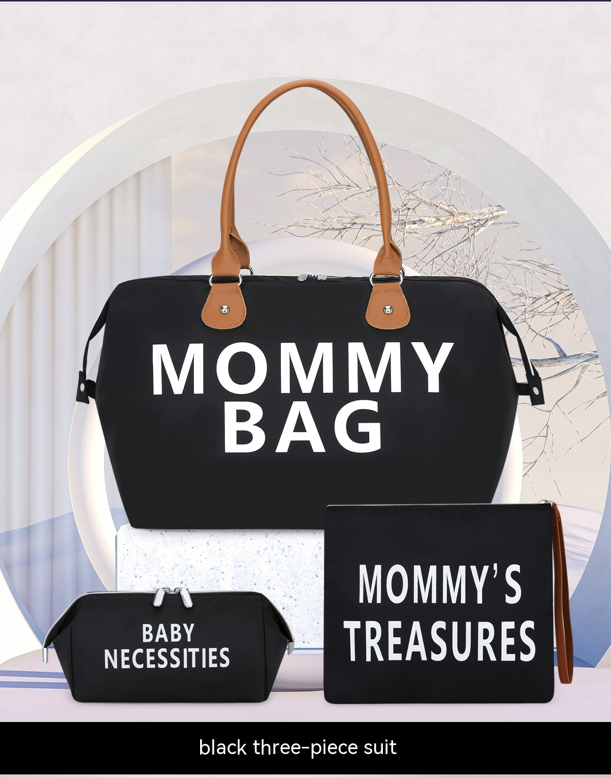 CarryAll – 3-Delige Mama Tas Set – Stijlvolle Complete Luiertas Oplossing