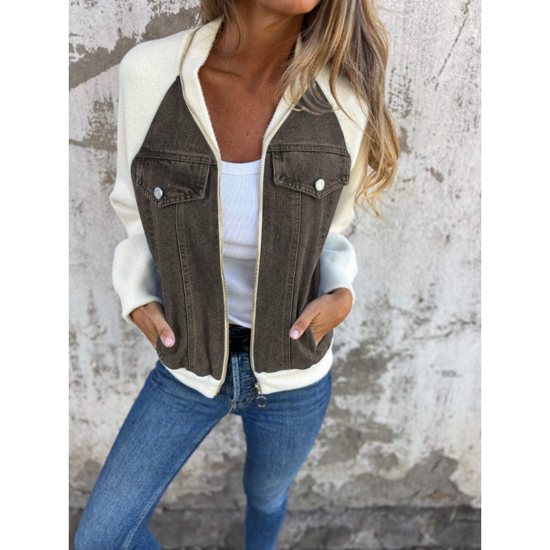 Sienna V-Neck Dames Jacket – Lichtgewicht Herfstjas met Moderne Pasvorm