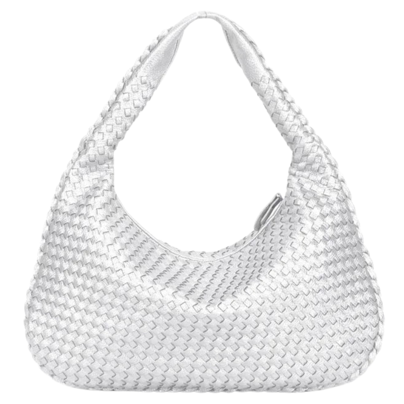 Alina – Sac bandoulière hobo avec design patchwork et ouverture zippée