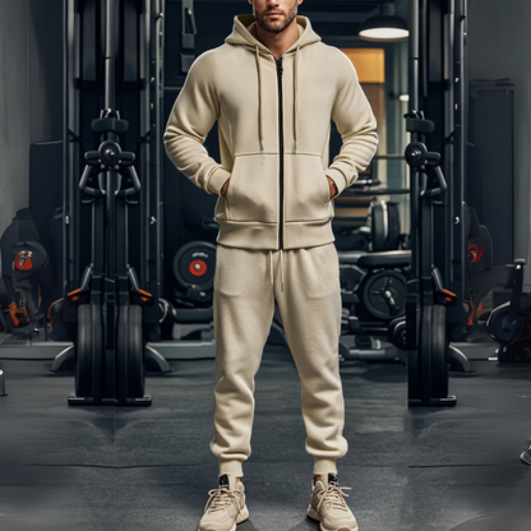 Arlo – Ensemble deux pièces décontracté avec sweat à capuche zippé et pantalon ample
