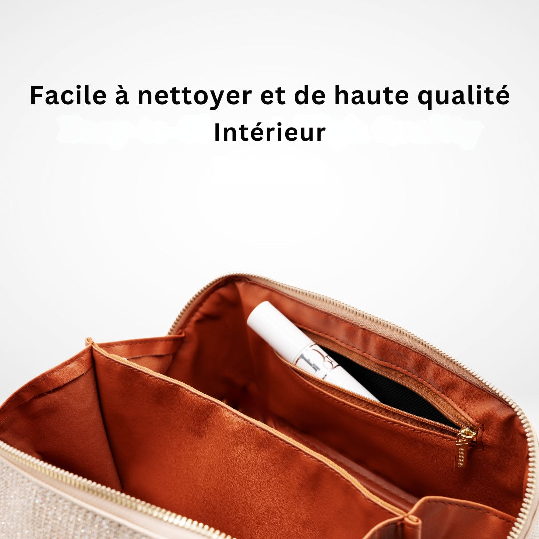 Ella - Trousse de Maquillage Elégante et Compacte Avec Plusieurs Poches d'Organisation