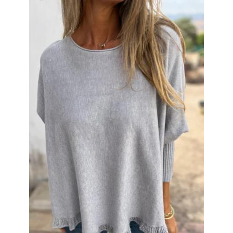 Elegante Kant Sweater met Ronde Hals