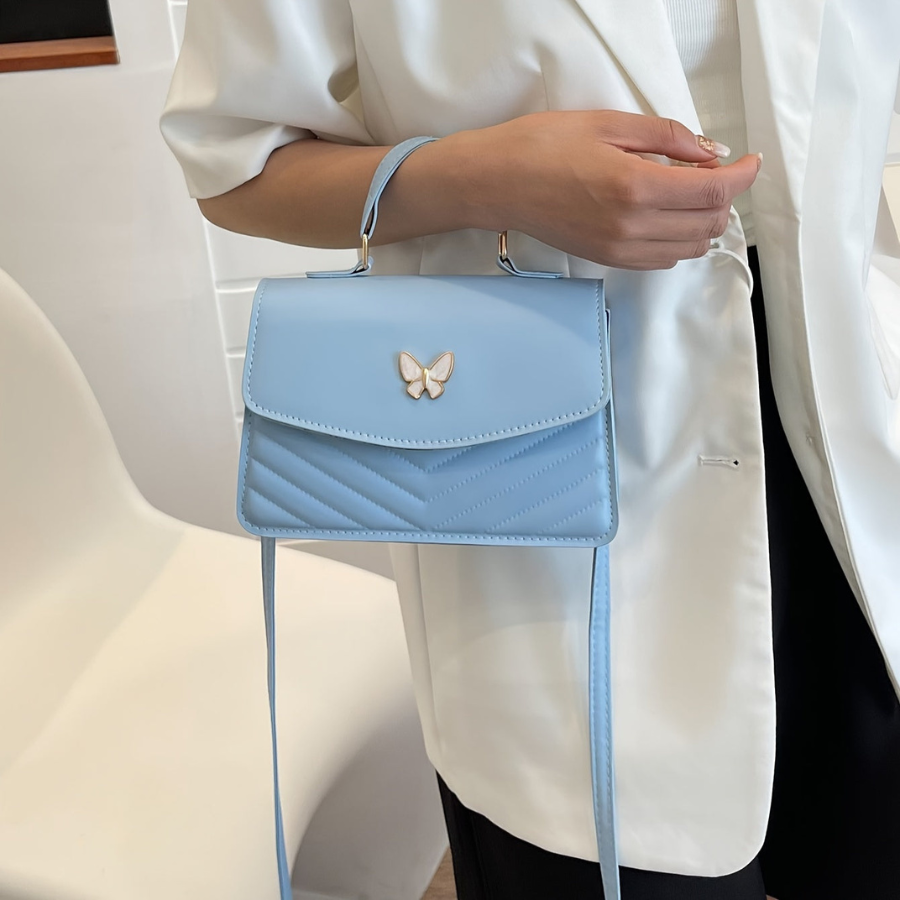 Serena - Petit sac carré papillon élégant avec options de transport polyvalentes