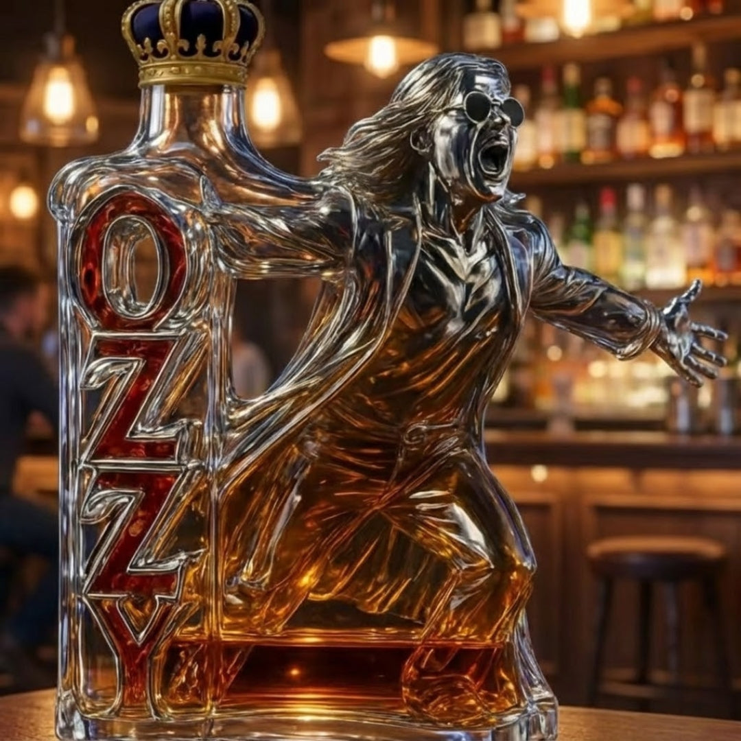 Zvěčněno ve skle — whisky láhev na poctu Ozzyho Osbournea