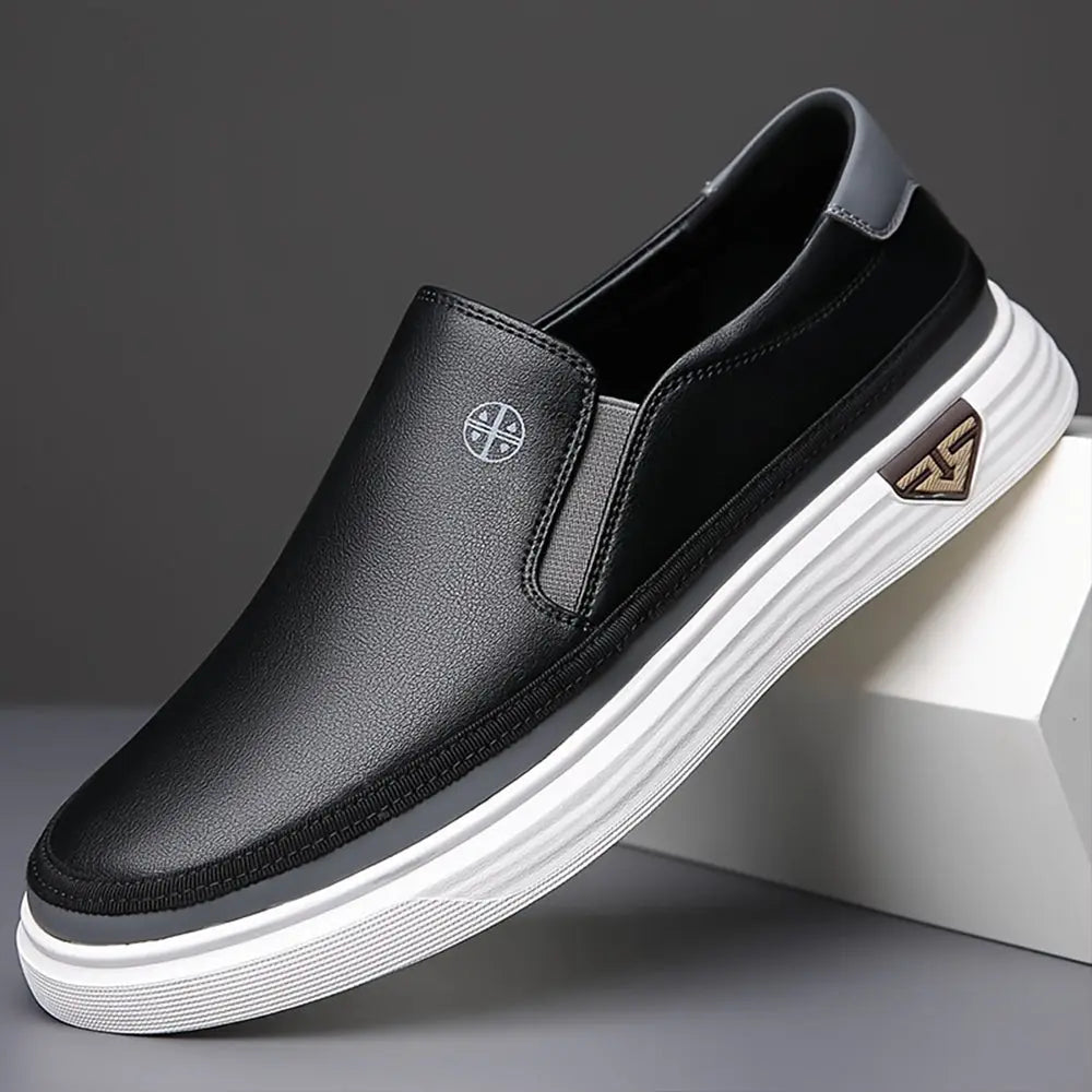 Jackson | Men’s Slip-On Loafers – White Casual Leather Sneakers TARHUS  Men Shoes