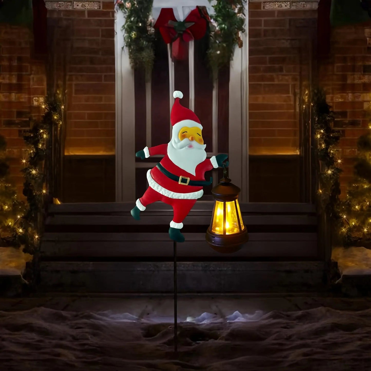 Solar-Powered Santa Lights – Warm LED Garden Pathway Decor | GlowPath TARHUS  Christmas