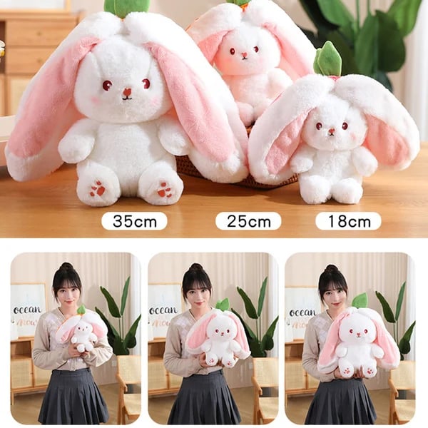 StrawberryBunny – Aardbei & Wortel Veranderbare Plysch Kanin