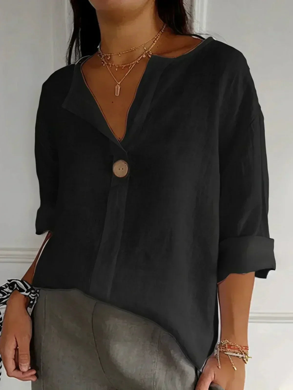 Sofia I Casual V-neck Blouse