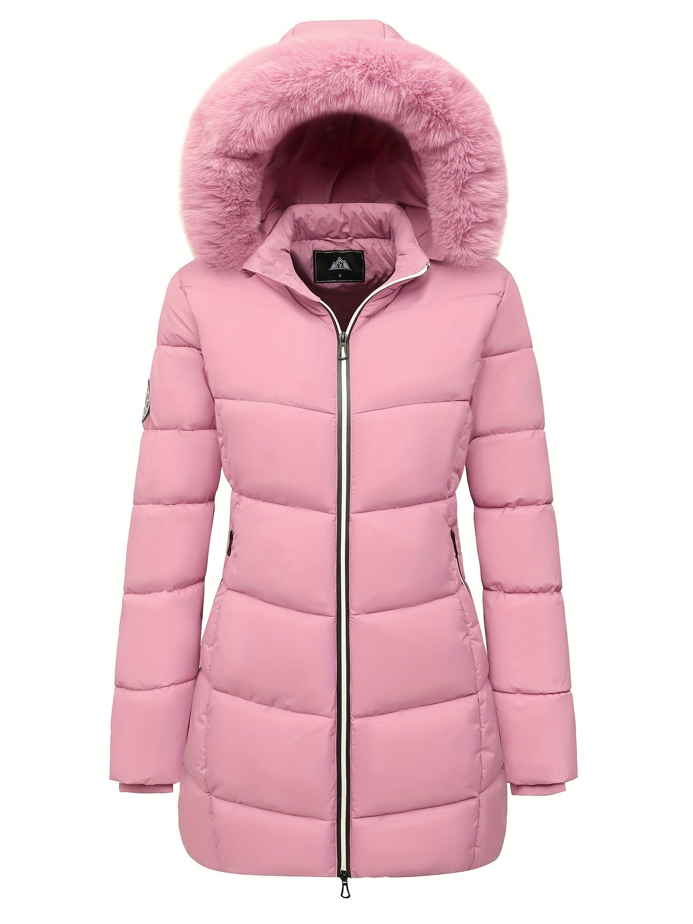 Manteau Matelassé d’Hiver avec Capuche et Poches pour Femme | Idéal pour les Saisons Froides