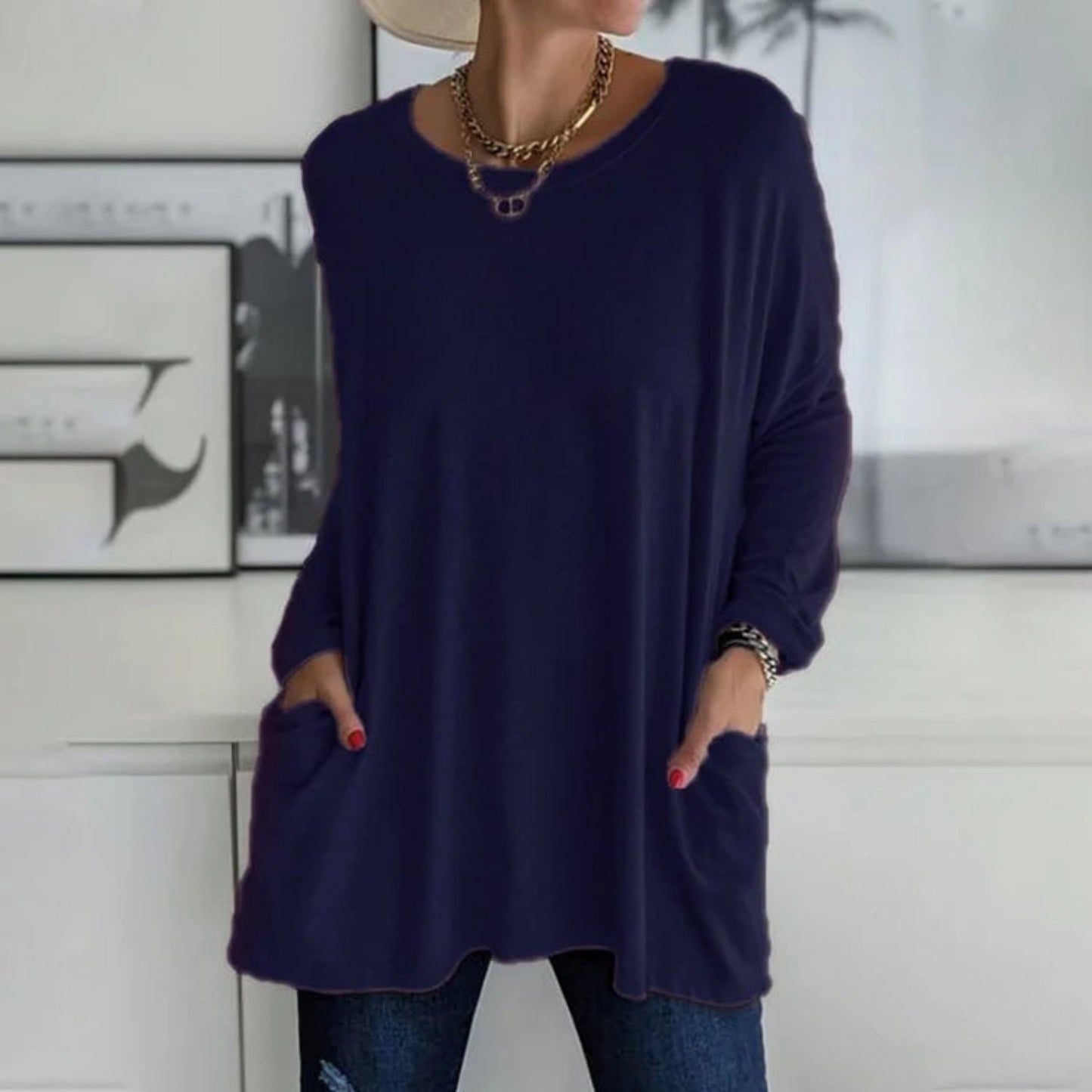 Rosamonde | Oversize Sweater For Women | Practical Pockets
