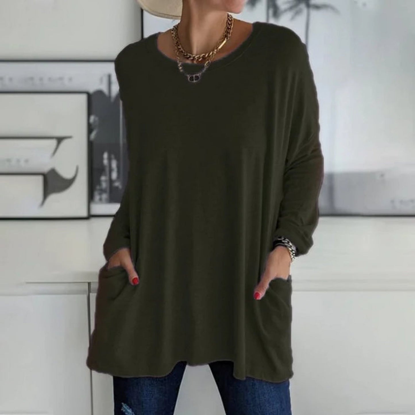 Rosamonde | Oversize Sweater For Women | Practical Pockets