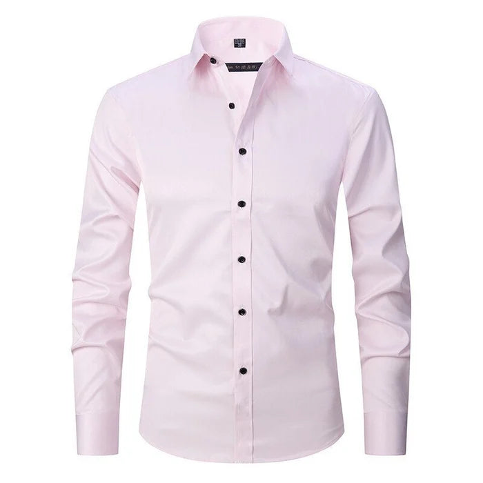Thomas – Chemise élégante à manches longues avec bouton et col pointu classique