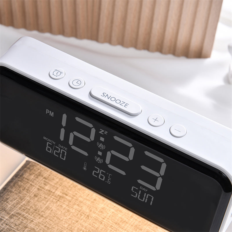 Multifunction Alarm Clock | Wireless Charger Night Lamp