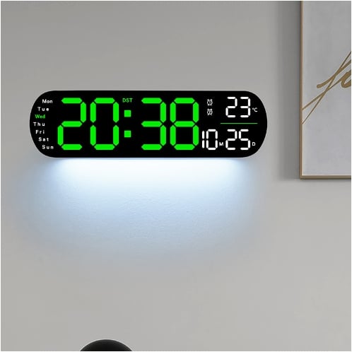 TimeLite™ - Verbesserte digitale Wanduhr mit großem Display