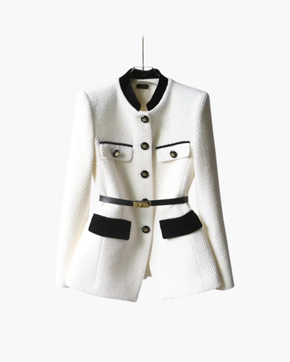 Veste Femme Élégante Cintrée à Boutons Dorés – Style Structuré & Silhouette Moderne
