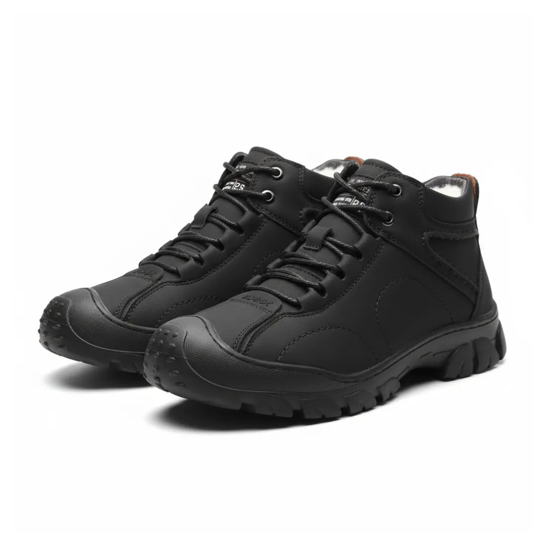 Heren Winterboots – Warme Gevoerde Wandelschoenen met Antislip Zool