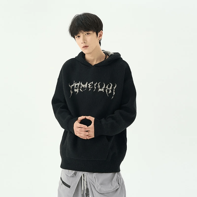 Coren – Sweat à capuche imprimé tête de mort Coupe ample Manches longues