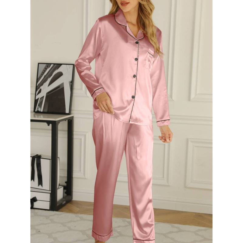 Celeste Luxe Satijnen Pyjamaset voor Dames