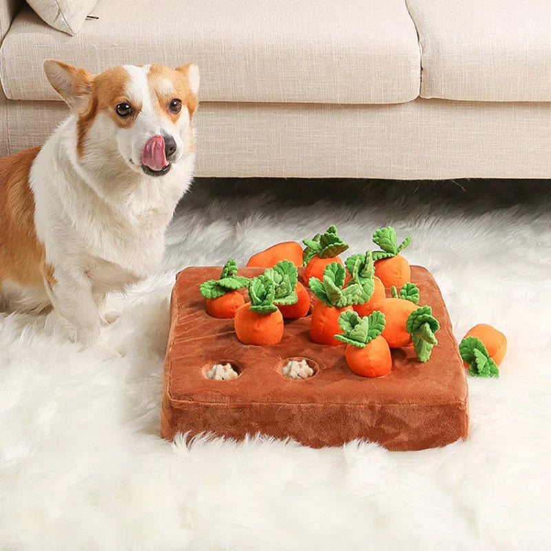 Calming Carrot Farm – Dog Enrichment Toy | Interactive Snuffle Toy