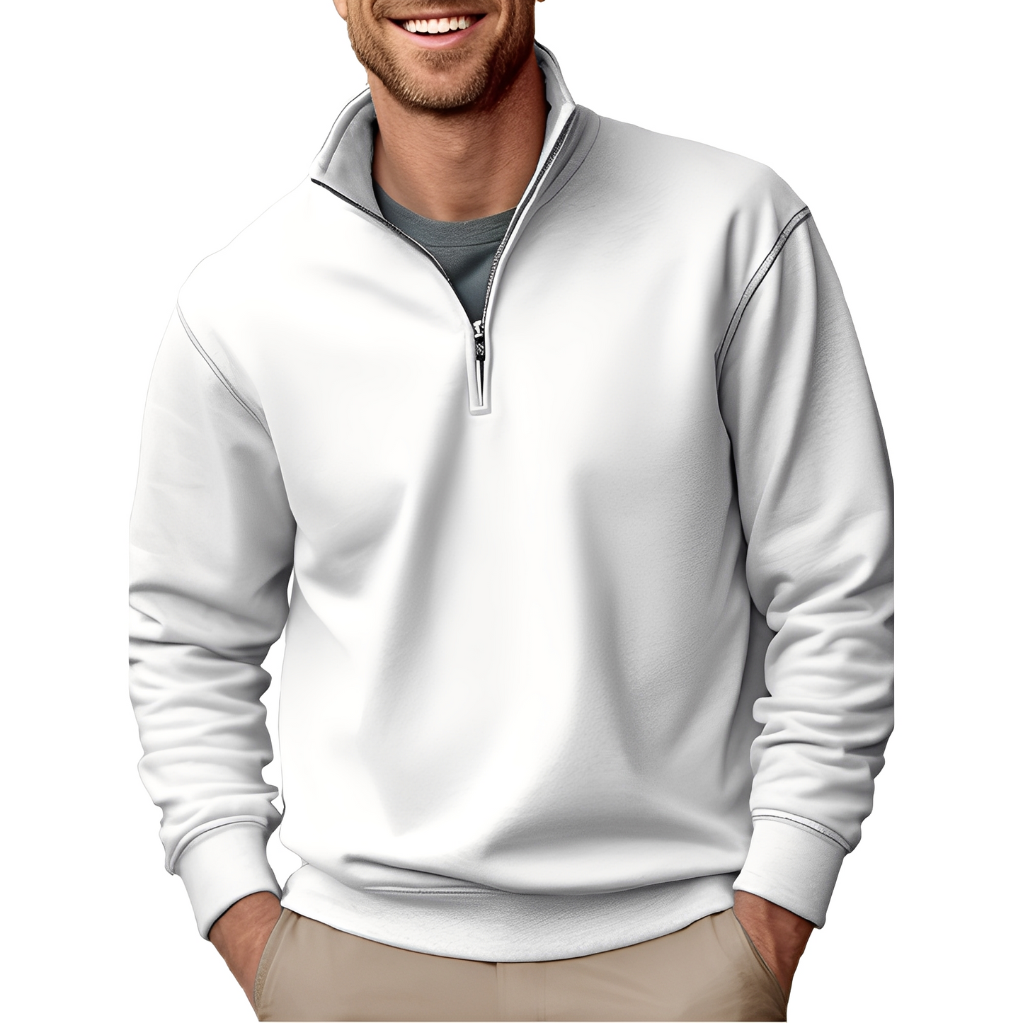Pull Avec Demi-Fermeture Éclair Pour Hommes | Idéal Pour Le Quotidien