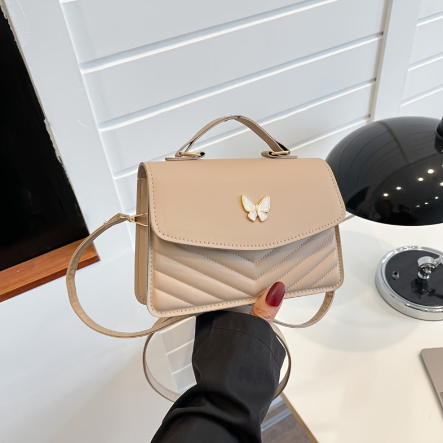 Serena - Petit sac carré papillon élégant avec options de transport polyvalentes